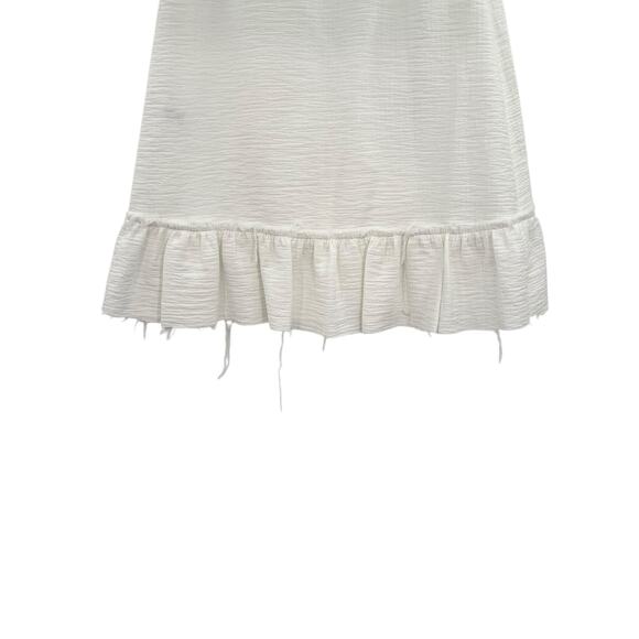 Rachel Comey Bonnie Skirt Ruffle Raw Hem Cotton White Size 6 *Altered - Picture 8 of 12